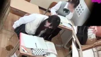 Asian girl shameful diarrhea in the class