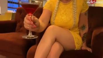Wild blond temptress Sophie urinating and defecating all over
